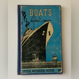 Vintage "Boats" Book by Beatrice J. Hurley